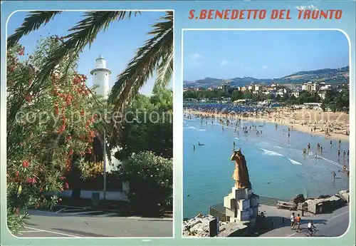 San Benedetto Del Tronto Promenade Leuchtturm Strand Denkmal Statue Kat. San Benedetto Del Tronto