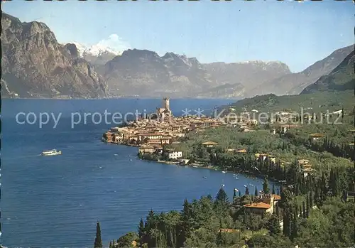 Malcesine Lago di Garda Panorama Gardasee Alpen Kat. Malcesine