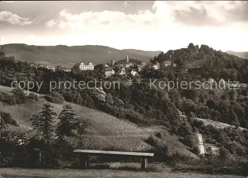 Lindenfels Odenwald Panorama Hoehenluftkurort Ruhebank Perle des Odenwaldes Kat. Lindenfels