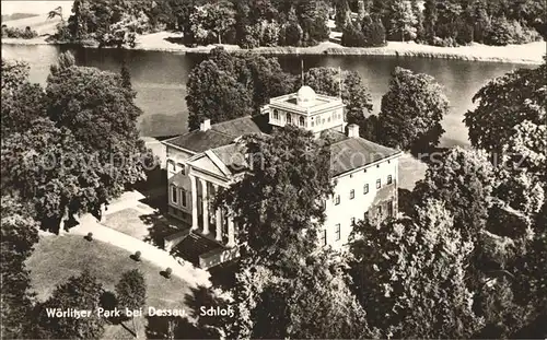 Woerlitz Fliegeraufnahme Schloss und Park Kat. Woerlitz