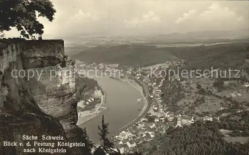 Koenigstein Saechsische Schweiz Festung Koenigstein Kat. Koenigstein Saechsische Schweiz