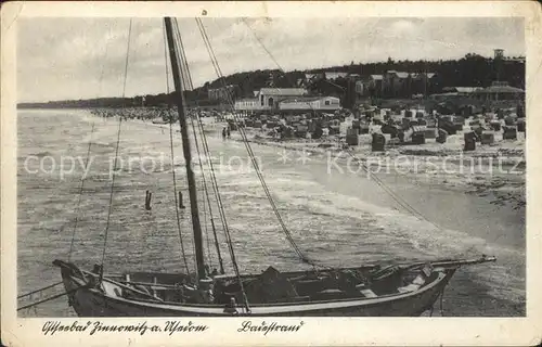 Zinnowitz Ostseebad Strand mit Boot