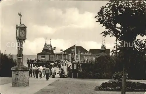 Ahlbeck Ostseebad Promenade mit Seebruecke Kat. Heringsdorf Insel Usedom