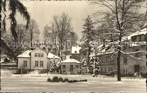 Warmbad Wolkenstein Sanatorium im Winter Kat. Wolkenstein