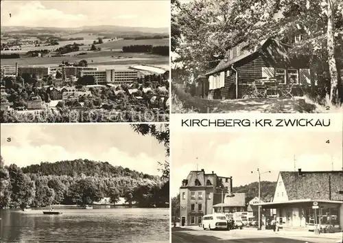 Kirchberg Sachsen Blick vom Borberg Pohlteich Kirchberger Strasse Kat. Kirchberg Sachsen
