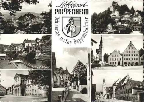 Pappenheim Mittelfranken Burg Marktplatz Oberes Tor  Kat. Pappenheim