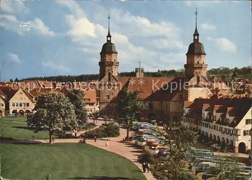 Freudenstadt Marktplatz mit Kirche Kat. Freudenstadt
