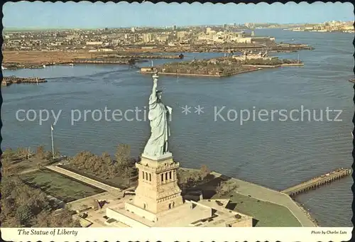 New York City Fliegeraufnahme Statue of Liberty