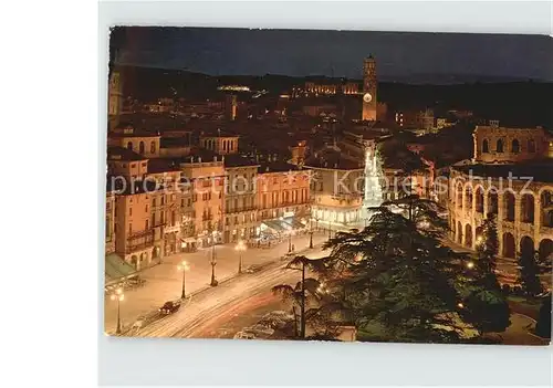 Verona Veneto Piazza Bra Notturno Kat. Verona