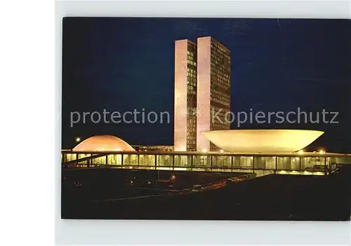 Brasilia Aspecto do Congresso bei Nacht / Brasilia /