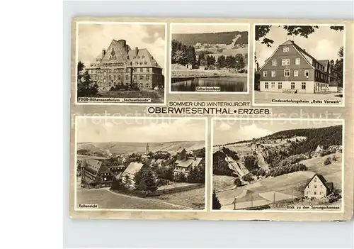 Oberwiesenthal Erzgebirge Sanatorium Sachsenbaude Sprungschanzen Kat. Oberwiesenthal
