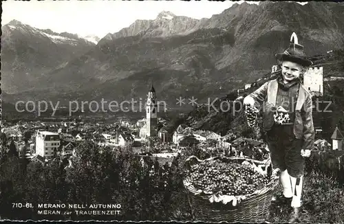 Merano Suedtirol Stadtansicht Weinlese Kat. Merano