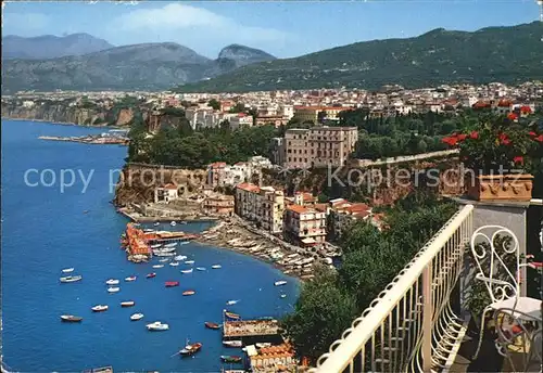 Sorrento Campania Blick auf die Bucht Kat. Sorrento