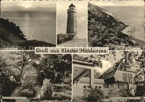 Kloster Hiddensee Leuchtturm Dornbusch Sonnenuntergang Kat. Insel Hiddensee