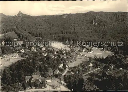 Oybin Blick vom Berg Kat. Kurort Oybin