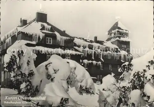 Oberwiesenthal Erzgebirge Fichtelberghaus im Winterkleid Kat. Oberwiesenthal