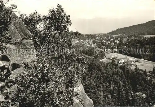 Jonsdorf Blick vom Nonnenfelsen Kat. Kurort Jonsdorf