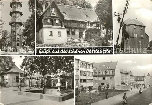 Loebau Sachsen Loebauer Turm Reiterhaus Umgebindehaus Herrnhut / Loebau /