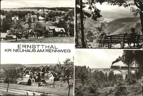 Ernstthal Bruecke Eisenbahn  Kat. Lauscha Rennsteig