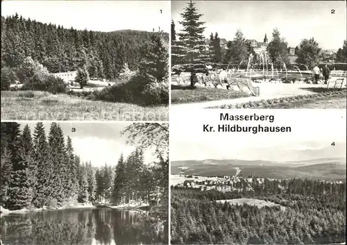 Masserberg Waldschwimmbad Kurpark Teich Werratal Kat. Masserberg