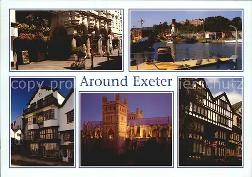 Exeter Turks Head and Guildhall the Canal Vic Guy Kat. Exeter