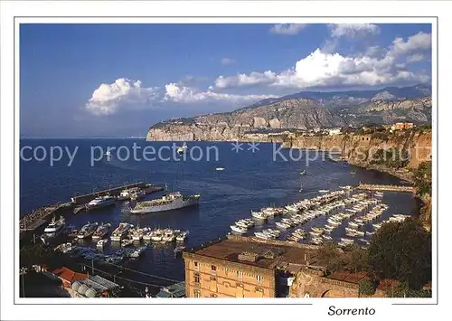 Sorrento Campania Panorama Hafen Kat. Sorrento