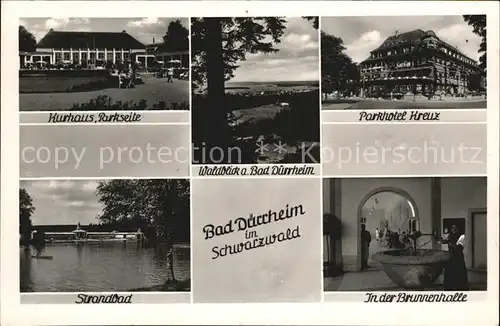 Bad Duerrheim Kurhaus Parkhotel Kreuz Strandbad Brunnenhalle Kat. Bad Duerrheim