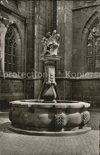 Kaiserslautern Brunnen an der Stiftskirche Kat. Kaiserslautern