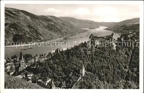 Bacharach Rhein mit Jugendbourg Stahleck Kat. Bacharach