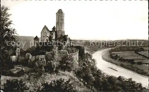 Burg Hornberg Burg des Ritters Goetz von Berlichingen Neckarpartie  Kat. Neckarzimmern