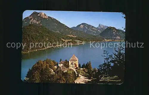 Fuschl See Salzkammergut mit Schloss Fuschl Kat. Fuschl am See