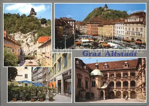 Graz Steiermark Altstadt Schlossbergsteig Faerberplatz Landhaushof / Graz /Graz