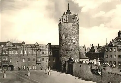 Bernburg Saale Schloss und Eulenspiegelturm Kat. Bernburg