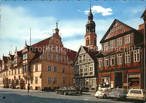 Celle Niedersachsen Rathaus und Stadtkirche Kat. Celle