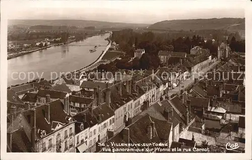 Villeneuve sur Yonne Panorama L onne Rue Carnot Kat. Villeneuve sur Yonne