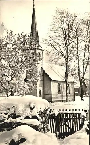 Elend Harz Luftkurort Winter kleinste Kirche Kat. Elend Harz