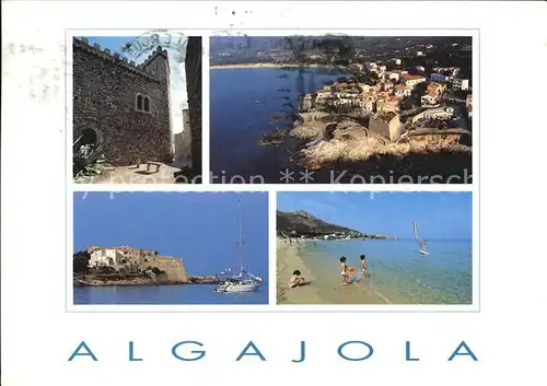 Algajola Ile de Beaute Korsika Strand Luftbild Kat. Algajola