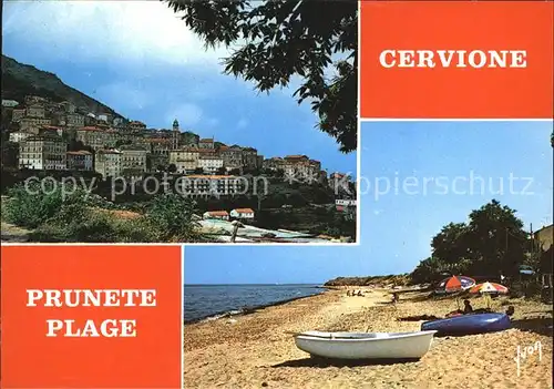 Cervione Korsika Stadtansicht Strand Boote Kat. Cervione