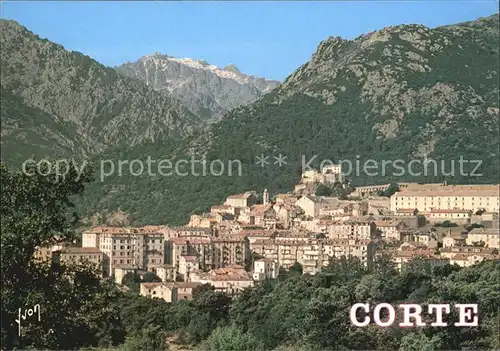 Corte Korsika Stadtansicht Berge Kat. Corte