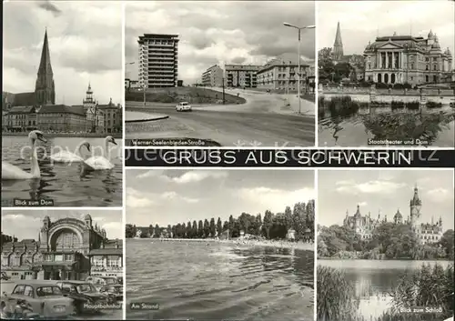 Schwerin Mecklenburg Dom Werner Seelenbinder Strasse Staatstheater Strand Schloss Kat. Schwerin