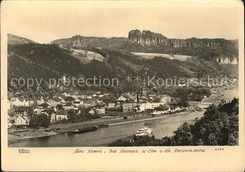 Bad Schandau Saechsische Schweiz Elbe Schrammsteine  Kat. Bad Schandau