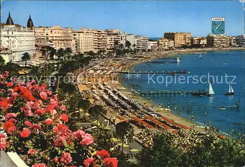 Cannes Alpes Maritimes Strand Le Croisette Kat. Cannes