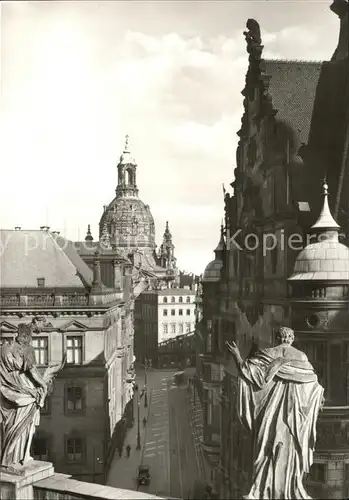 Dresden Augustusstrasse Kuppel Frauenkirche Kat. Dresden Elbe