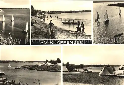 Knappensee Oberlausitz Segelboote Strand Campingplatz  Kat. Lohsa