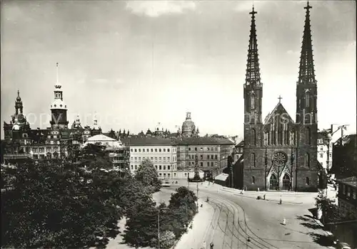 Dresden Sophienkirche Taschenbergpalais Schloss Kat. Dresden Elbe