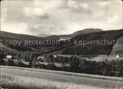 Baerenstein Altbezirk Dresden Blick auf Fichtelberg