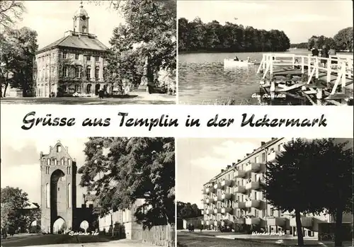 Templin Rathaus Berliner Tor Werderstrasse Ratsteich Kat. Templin