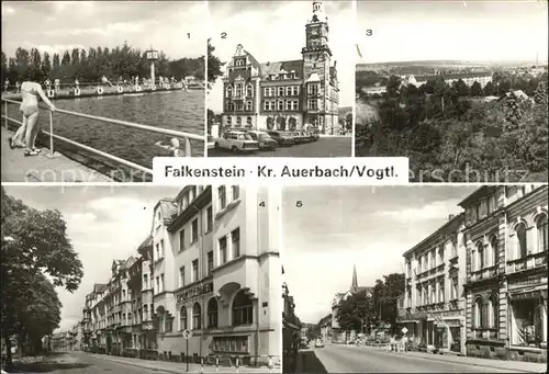 Falkenstein Vogtland Freibad Rathaus Wilelm Pieck Strasse  Kat. Falkenstein Vogtland