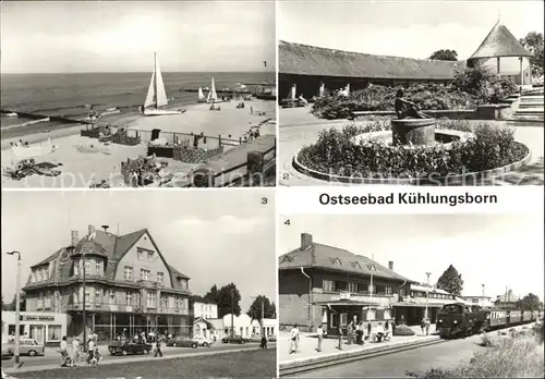 Kuehlungsborn Ostseebad Bootsanlegestelle Konzertgarten Ost Maxim Gorki Strasse Molli Bahnhof Kat. Kuehlungsborn