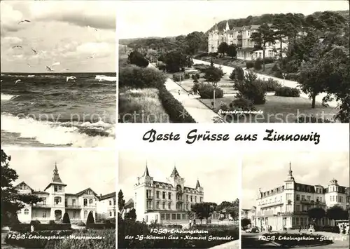 Zinnowitz Ostseebad Strandpromenade FDGB Erholungsheime Moewen